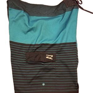 billabong all day pro board blue shorts Size 31 quick dry fabric